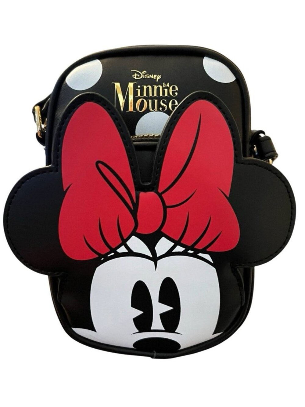Disney Minnie Mouse Primark Crossbody Bag 3D Phone Holder Black & White NWT
